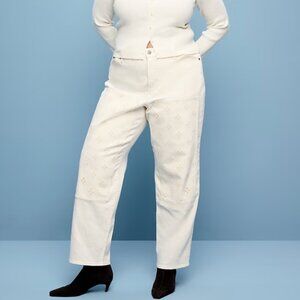 High-Waisted OG Loose Jeans ECRU